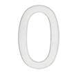 CHIFFRE 0 H.76MM INOX - ADHESIF