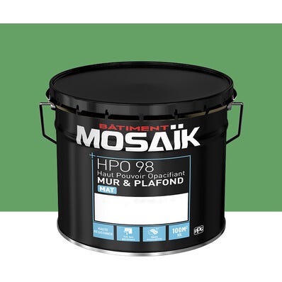 Peinture intérieure mat vert acropéra teintée en machine 10L HPO - MOSAIK 1