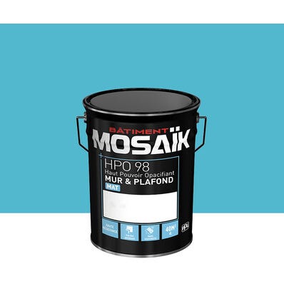 Peinture intérieure mat bleu seribu teintée en machine 4L HPO - MOSAIK 1