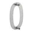 CHIFFRE 0 H.100MM INOX A VISSER