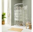 Paroi de douche d'angle coulissante 1/4 de cercle l.90 x H.190 x Ep.0,05 cm Shiva