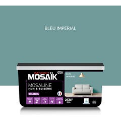 Peinture intérieure multi support acrylique velours bleu imperial 2,5 L Mosaline - MOSAIK 0