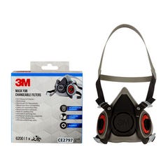 Masque respiratoire PANAREA TWIN en silicone Bi-Cartouches bayonnette  Classe 3 - COVERGUARD - MisterMateriaux