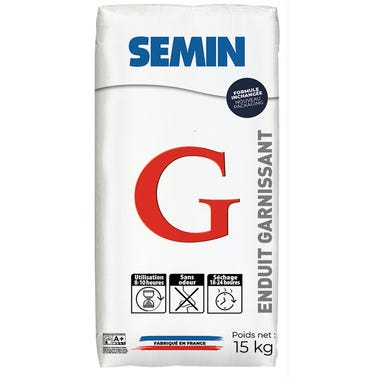 Enduit garnissant en poudre intérieur 15 kg - G SEMIN 1