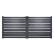 PORTAIL ALUMINIUM PASSIFLORE GRIS HT 1.55X3.06M