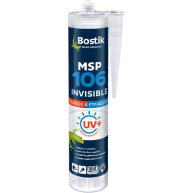 Mastic MS polymère collages et joints transparent 290 ml MSP 106 - BOSTIK 0