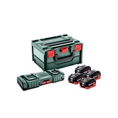 Pack 3 Batteries 18 V 10 Ah LiHD + Chargeur Ultrarapide double ASC 145 Duo en box - METABO 0