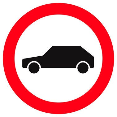 Panneau interdit aux véhicules Diam.300 mm