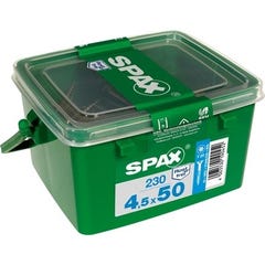 Vis empreinte Torx 4,5 x 50 mm 230 pièces Acier inoxydable - SPAX 3