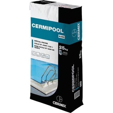Colle et joint 2en1 blanc 25 kg Cermipool - CERMIX 0