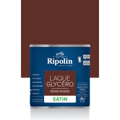 Peinture intérieure et extérieure multi-supports glycéro satin rouge basque 0,5 L - RIPOLIN 0