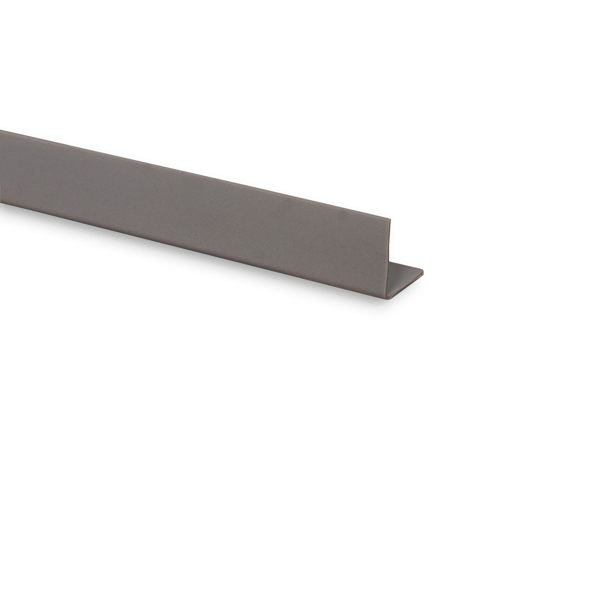 Cornière PVC gris aluminium 15x15mm L. 260 cm 0