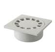 Siphon de cour grise 150 x 150 mm sortie Diam.50 mm PP