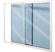 BAIE coulissante aluminium H 200 X L 240 avec rupture de pont thermique BLANC