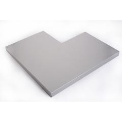 Angle couvertine aluminium gris L.450 x l.270 mm 0