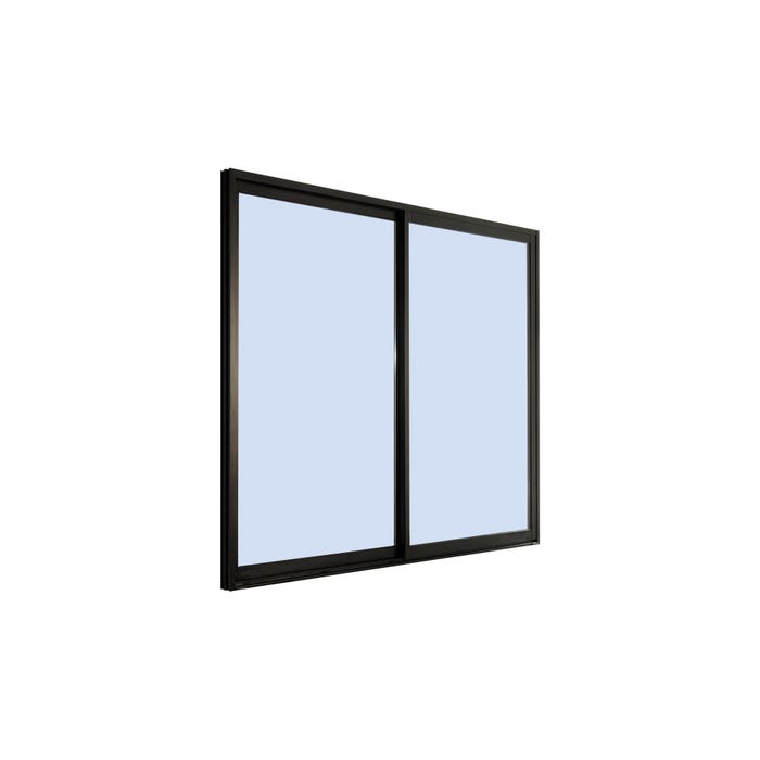 Fenêtre aluminium H.105 x l.120 cm coulissant 2 vantaux gris 0