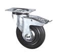 ROULETTE PIVOTANTE CAOUTCHOUC D80