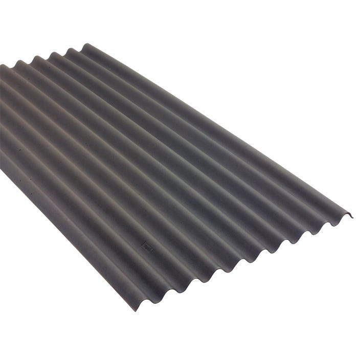 Plaque ondulée bitumée noire L.200 x l.85,5 cm 0
