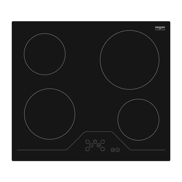 Plaque de cuisson vitrocéramique sensitive 4 foyers en verre noir - TVS64 FRIONOR 0