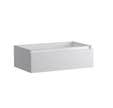 Meuble de salle de bain 1 tiroir décor blanc brillant l.80 x H.26 x P.45 cm Atlantis