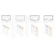 Segment fixe (B) pour parois de douche Larenco Duo H.190 x 40 cm - AKW