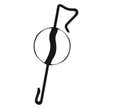 Crochets ardoise agrafe inox 17%, ø2.4, 12cm