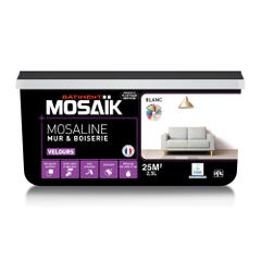 Peinture intérieure multi support acrylique velours blanc 2,5 L Mosaline - MOSAIK 1