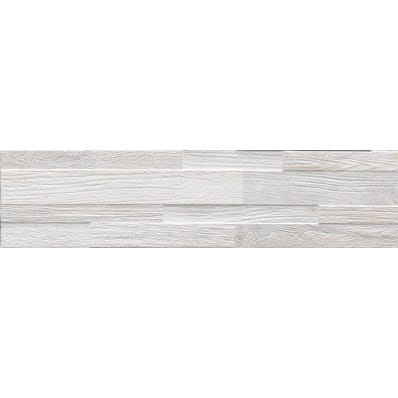 Plaquette de parement effet bois blanc l.15 x L.61 cm 3d