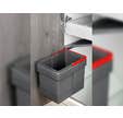 Poubelle de porte grise 15 L