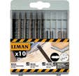 10 lames de scie sauteuse BETD 8 bois + 2 metal - LEMAN