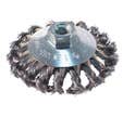 Brosse Meuleuse acier ronde Ø100mm TECNUM Travaux décapage intensif du métal - Pour meuleuse filetage M14 750037