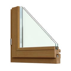 Fenêtre bois H.115 x l.100 cm ouvrant à la française 2 vantaux Pin 2