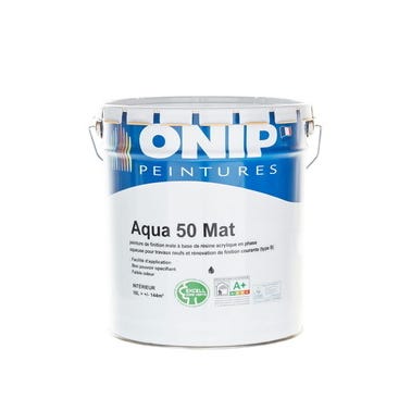 Peinture intérieure murs et plafonds acrylique mat 16 L Aqua50 - ONIP 0