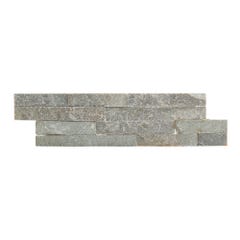 Plaquette de parement pierre naturelle gris l.10 x L.40 cm Slinstone 5