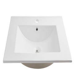 Vasque salle de bain céramique l.61 x H.1,5 x P.46 cm Atos/Ready 1