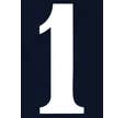NUMERO RUE PVC ADHESIF "1" 110X75MM