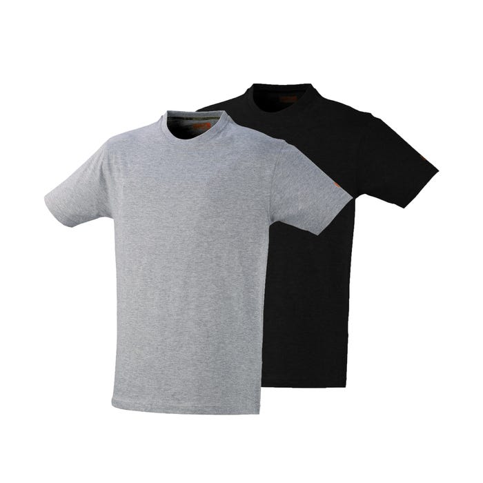 Lot de 2 T-shirt gris / noir T.L - KAPRIOL 0