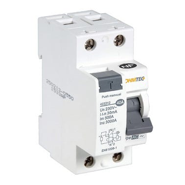 Interrupteur différentiel 40A 30 mA type AC - OHMTEC  0
