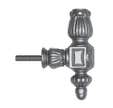 EQUERRE POUR RAMPE FONTE 140X80MM D16MM