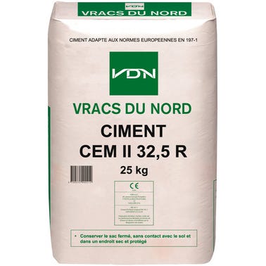 Ciment gris CE, 25 kg Vrac du nord 0