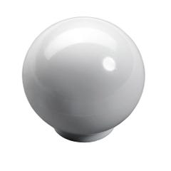 Bouton boule en plastique blanc Diam.30 mm 1