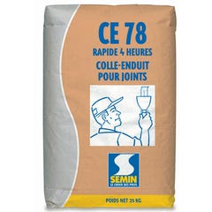 Colle-enduit pour joint CE78 rapide 4h sac de 25 kg - SEMIN 1