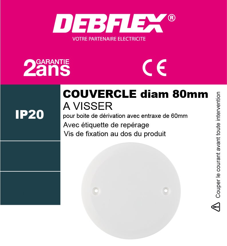 Couvercle de finition à visser Dim.80 mm - DEBFLEX ❘ Bricoman