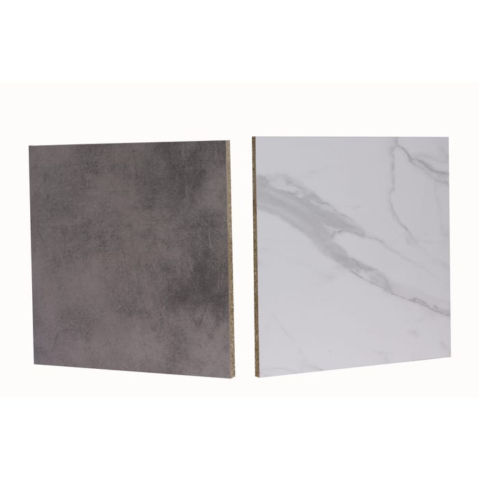 Crédence stratifié marbre blanc/Mineral L.301,50 x l.63 cm ép.10 mm 0