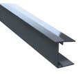 Profilé obturateur aluminium gris Ep.32 mm Long.1,25 m