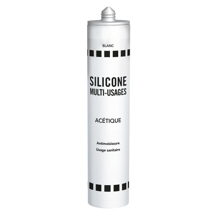 Silicone sanitaire acétique blanc 300 ml 0