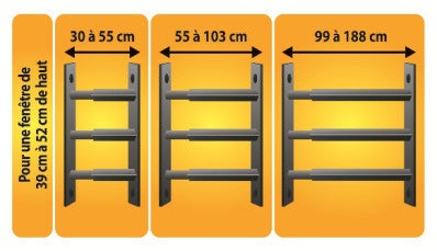 3 Barreaux De Securite 55 A 103cm Bricoman