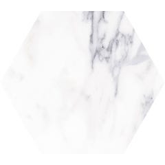 Carrelage intérieur sol et mur hexagonal blanc effet marbre l.23 x L.27 cm Hexa Soul