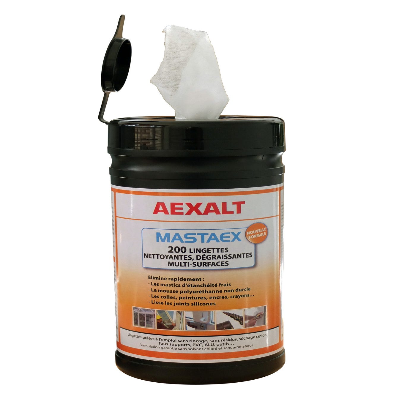 Pot de 200 lingettes nettoyantes dégraissantes multi-surfaces Mastaex - AEXALT 1