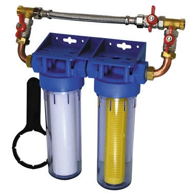 Porte Filtre Double By Pass Avec Cle Equerre Cartouches